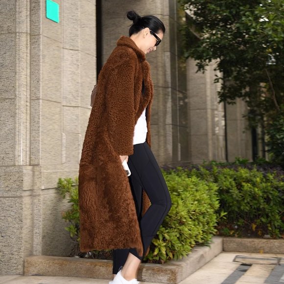AmandaX 100% Turkish Imported 'Icelandic Wrap' Sheepskin Fur Outerwear S - Picture 8 of 16